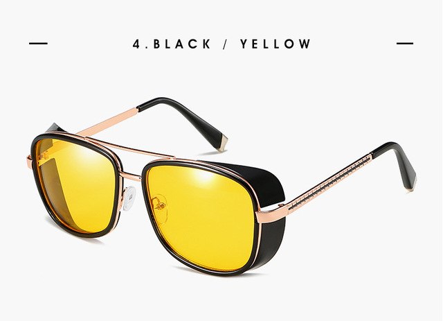 Square Retro Revival UV400 Steampunk Sunglasses