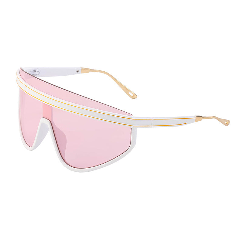 Custom Elegance Oversized Monolens Sunscreen Sunglasses