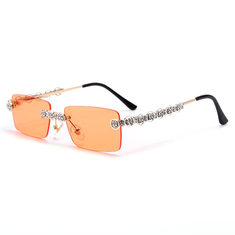 Steampunk Sparkle Rimless Diamond Sunglasses