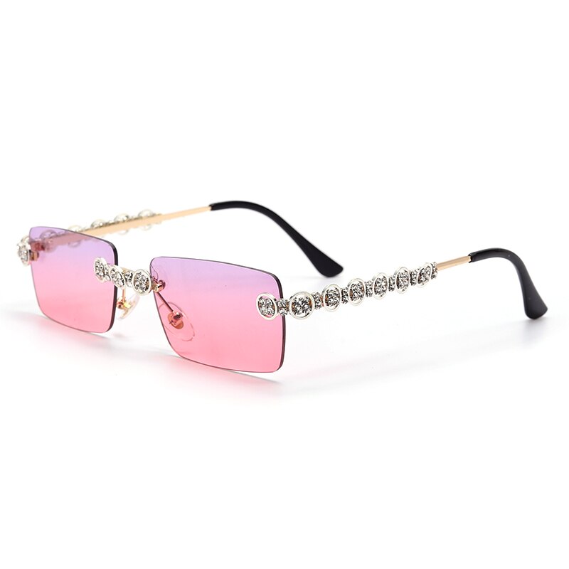 Steampunk Sparkle Rimless Diamond Sunglasses