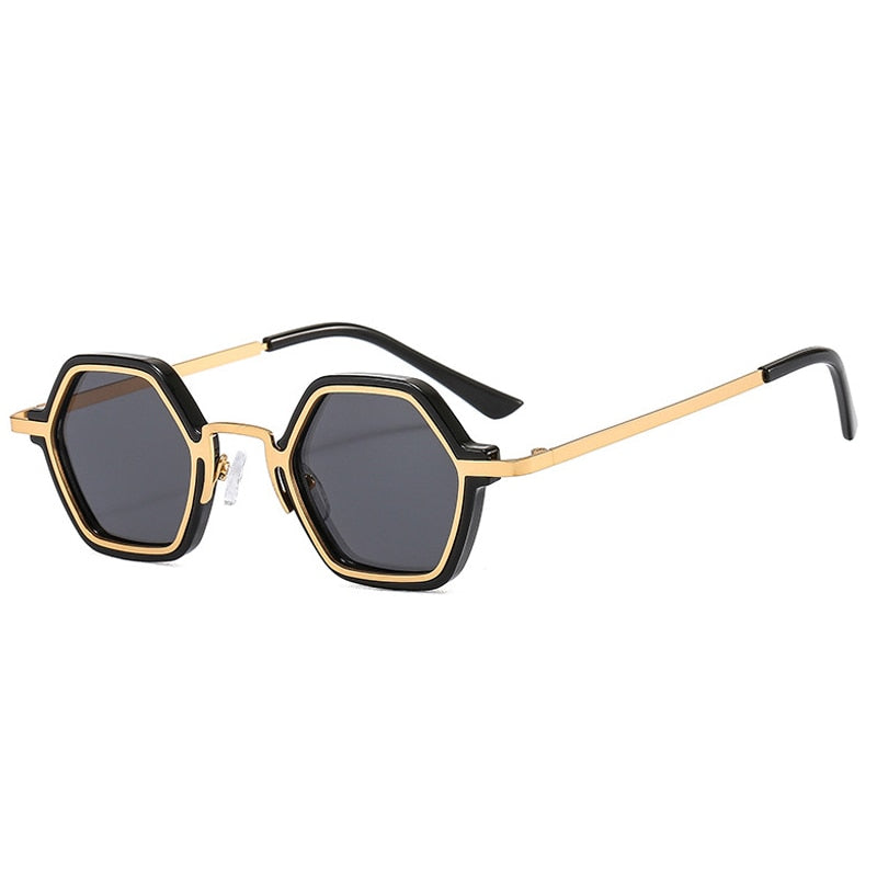 Edgy Beat Polygonal Hip-Hop Sunglasses