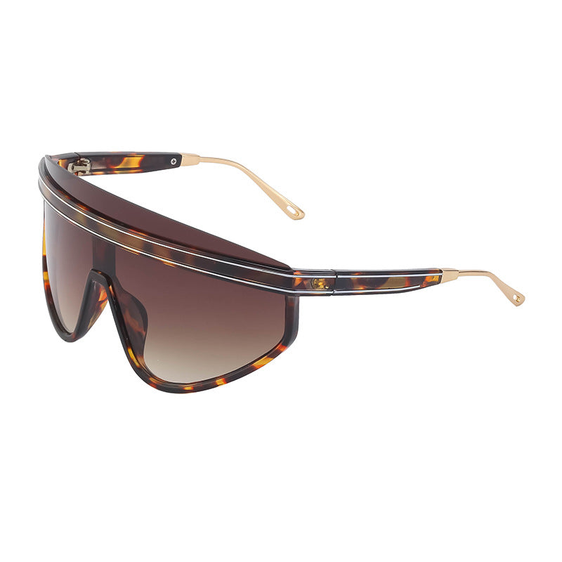 Custom Elegance Oversized Monolens Sunscreen Sunglasses