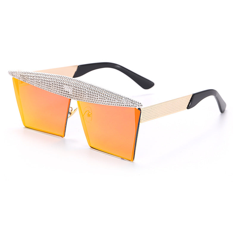 GlamStones Trendsetter Handmade Diamond Square Sunglasses