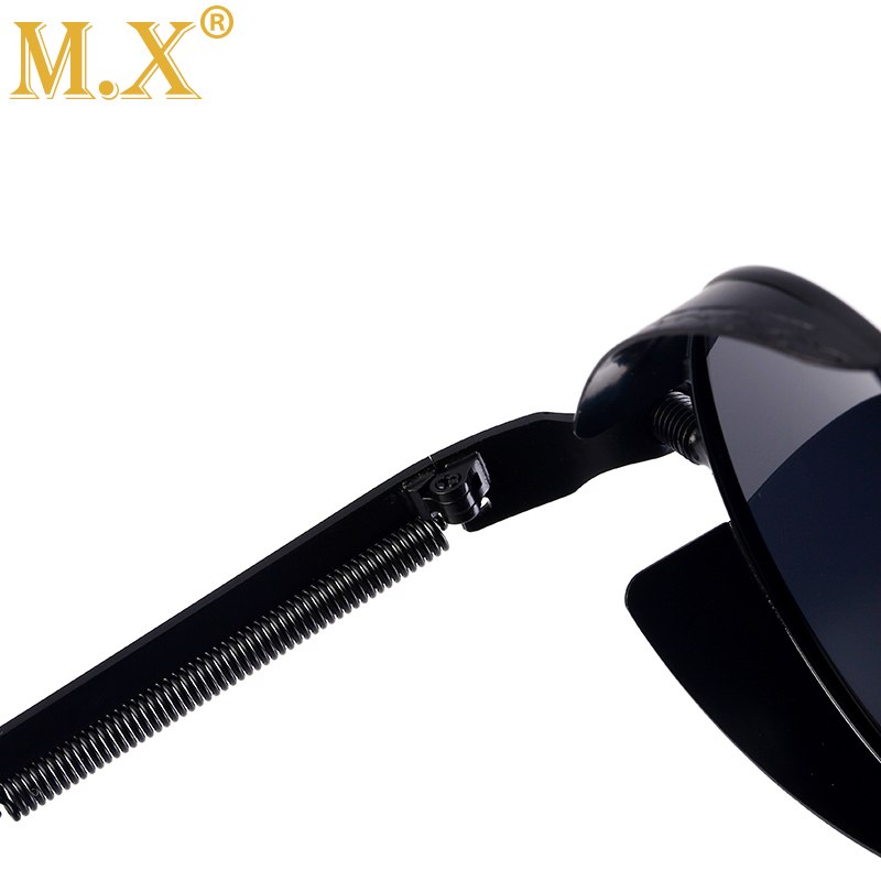 Alloy Elegance Round Steampunk UV400 Sunglasses