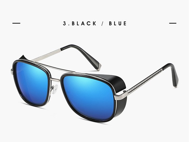 Square Retro Revival UV400 Steampunk Sunglasses