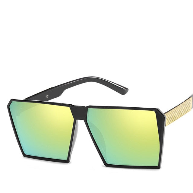 GlamSquare Reflective Oversized Sunglasses