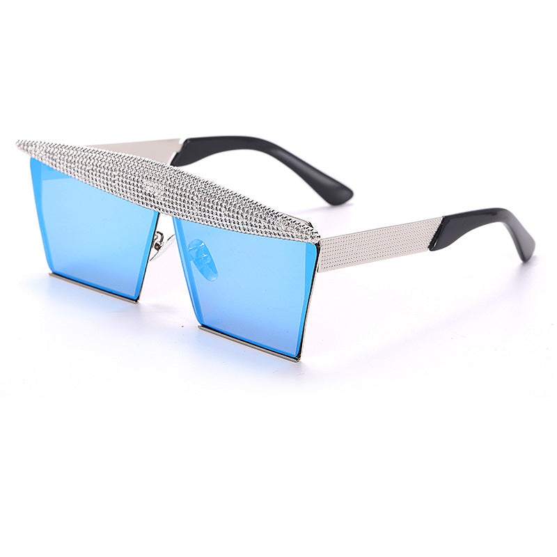 GlamStones Trendsetter Handmade Diamond Square Sunglasses