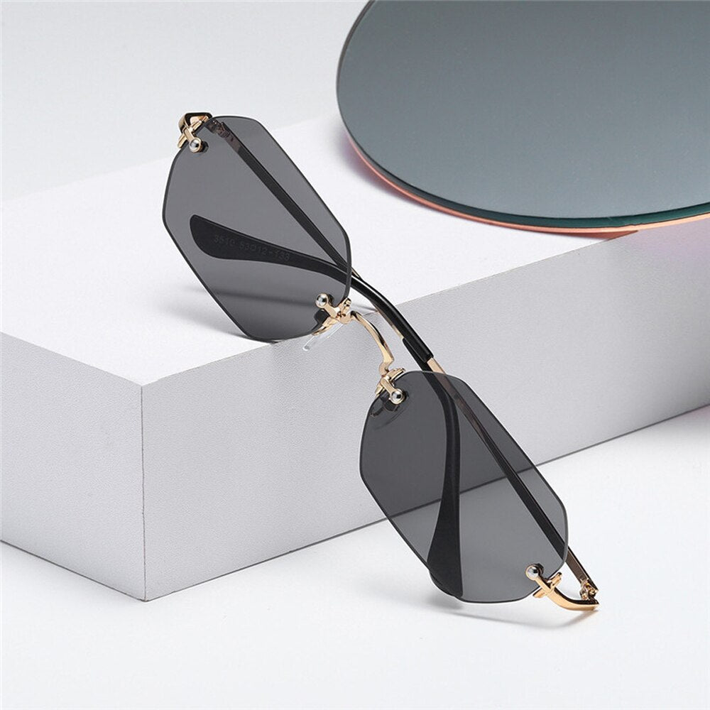 Urban Edge Octagonal Frameless Sunglasses