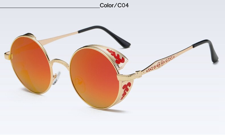Retro Futuristic Polarized Steampunk Sunglasses