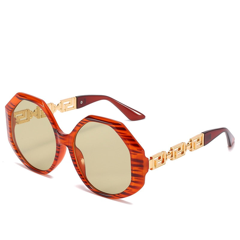 Vintage Vogue Polygonal Frame Sunglasses