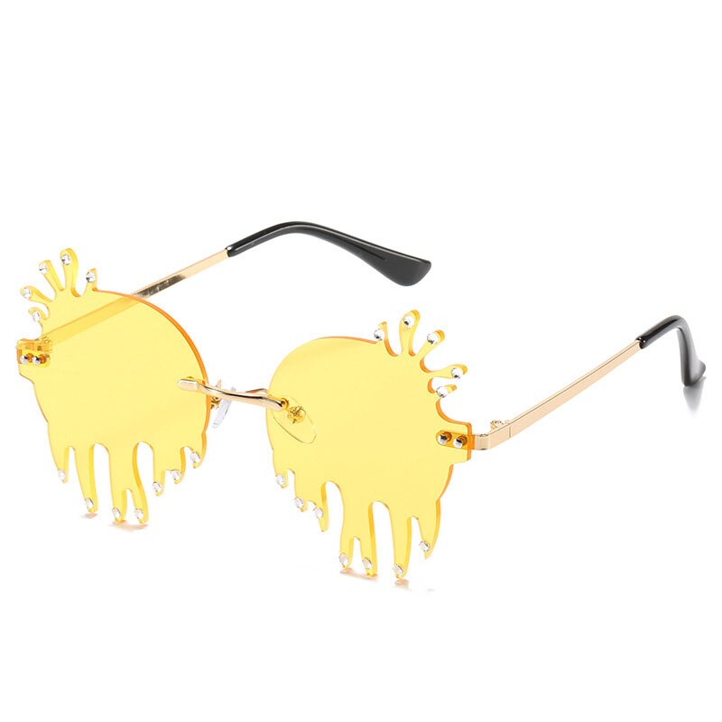 Retro Cloudscape Rimless Sunglasses