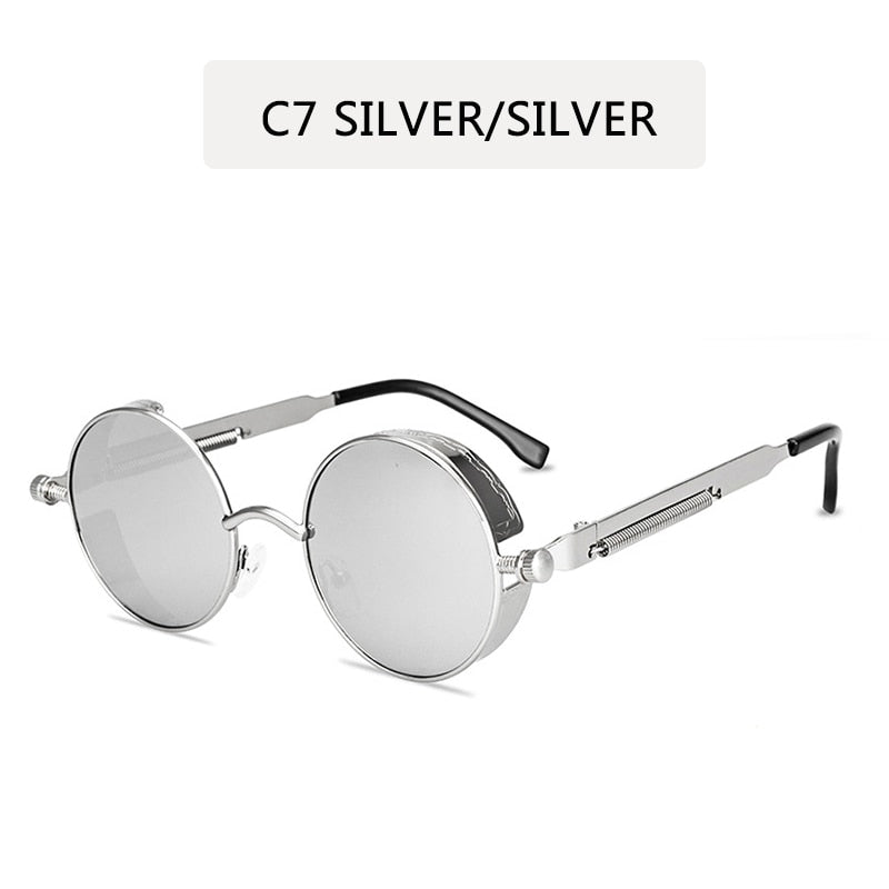 Iron Sight Steampunk Round Sunglasses