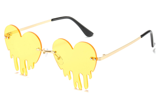 Trendsetter Heart-Shaped Tassel Sunglasses