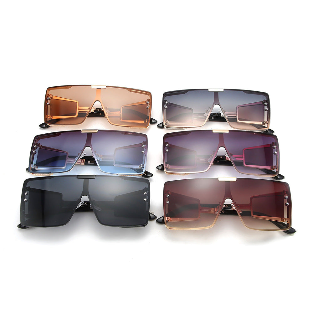 Vintage Vibe One-Piece Flat Top Sunglasses