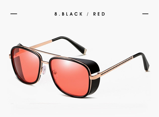 Square Retro Revival UV400 Steampunk Sunglasses