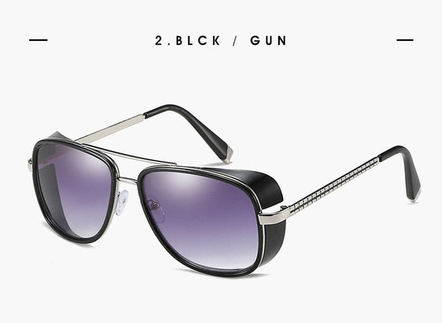 Square Retro Revival UV400 Steampunk Sunglasses