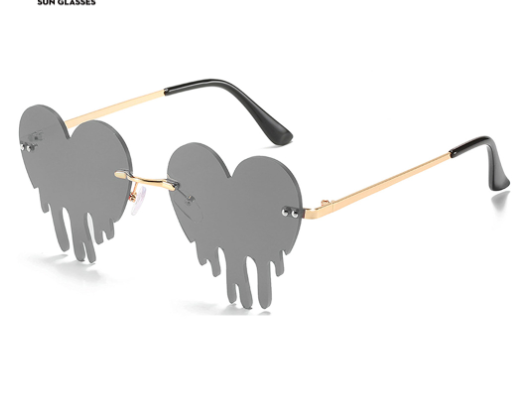 Trendsetter Heart-Shaped Tassel Sunglasses
