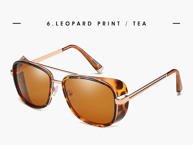 Square Retro Revival UV400 Steampunk Sunglasses