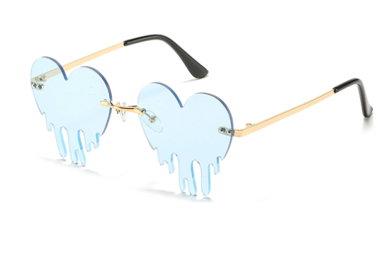 Trendsetter Heart-Shaped Tassel Sunglasses