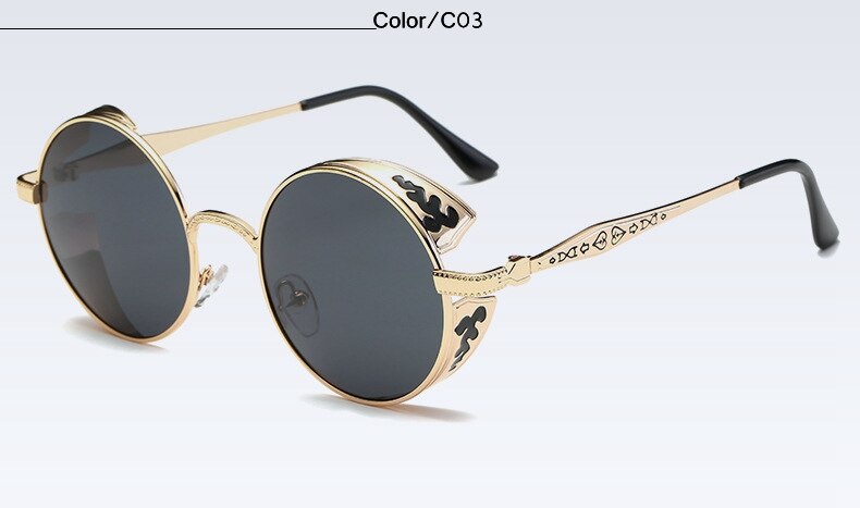 Retro Futuristic Polarized Steampunk Sunglasses