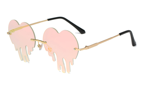 Trendsetter Heart-Shaped Tassel Sunglasses