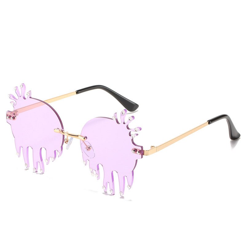 Retro Cloudscape Rimless Sunglasses