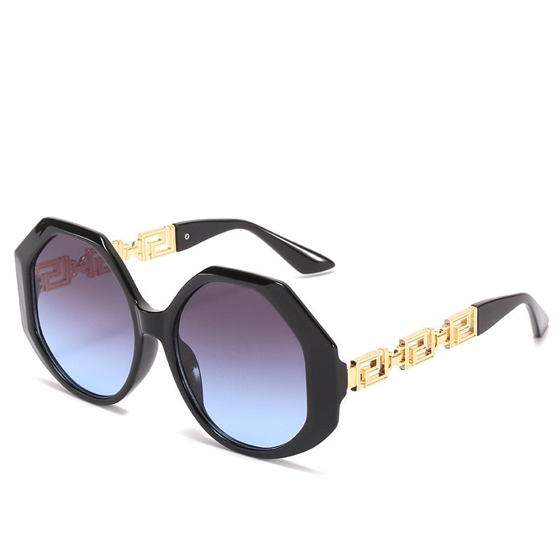 Vintage Vogue Polygonal Frame Sunglasses