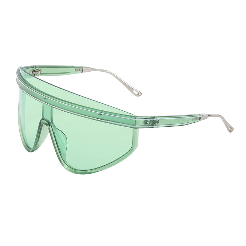 Custom Elegance Oversized Monolens Sunscreen Sunglasses