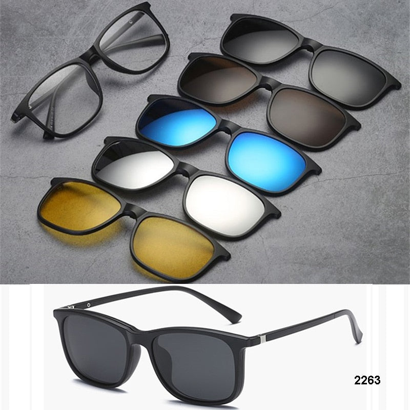 Versatile Voyager 5-in-1 Men's Magnetic Sunglasses
