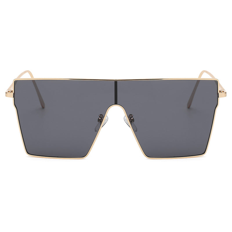 TrendFusion Large Frame Square Metal Sunglasses