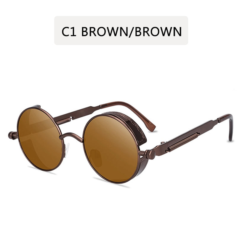 Iron Sight Steampunk Round Sunglasses
