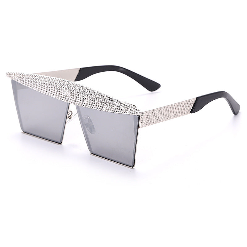GlamStones Trendsetter Handmade Diamond Square Sunglasses
