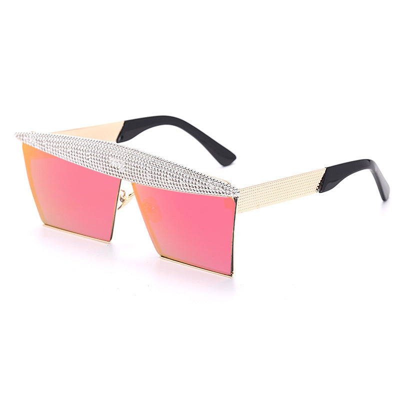 GlamStones Trendsetter Handmade Diamond Square Sunglasses