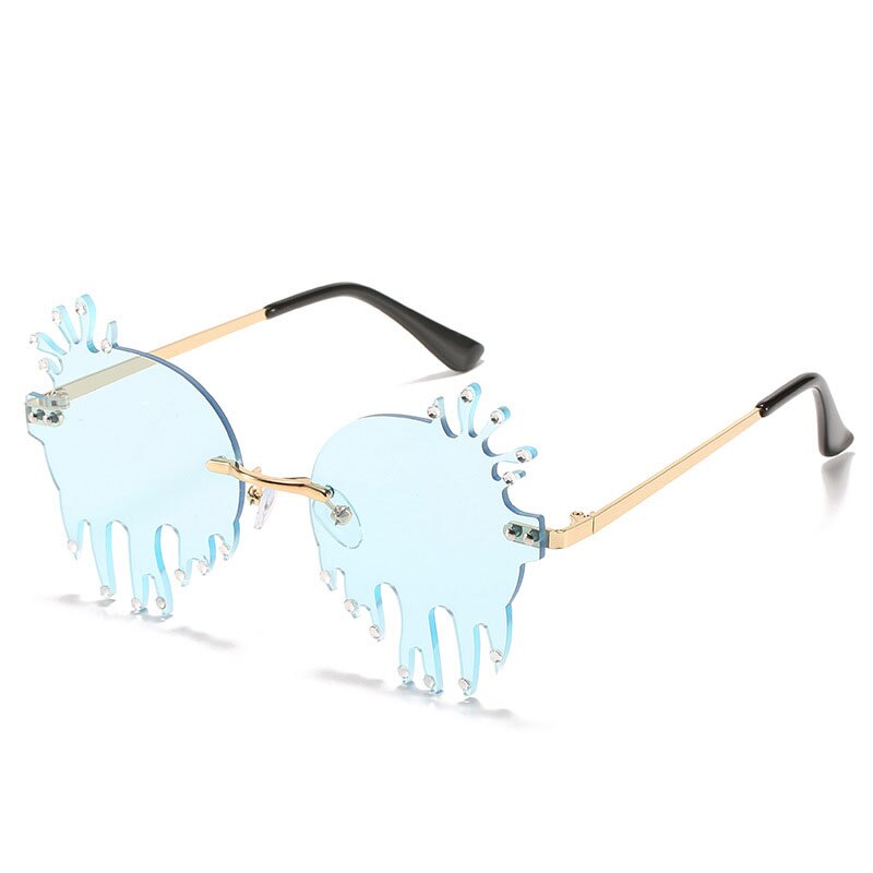Retro Cloudscape Rimless Sunglasses
