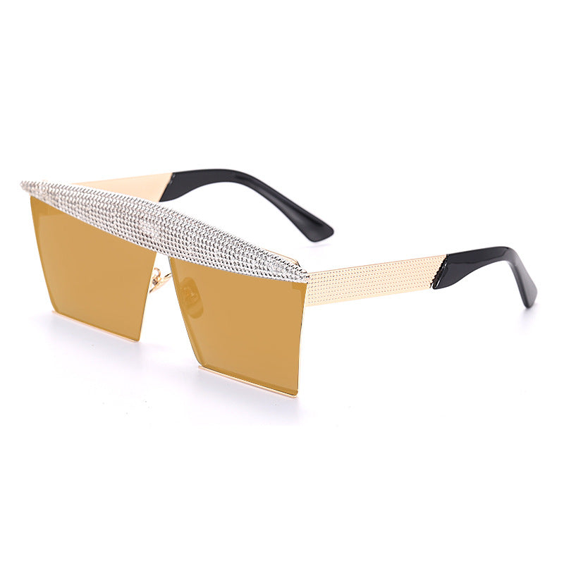 GlamStones Trendsetter Handmade Diamond Square Sunglasses