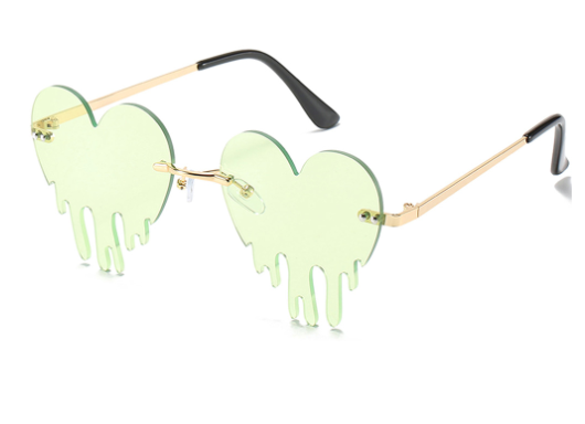Trendsetter Heart-Shaped Tassel Sunglasses
