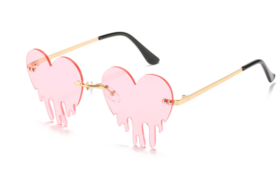 Trendsetter Heart-Shaped Tassel Sunglasses
