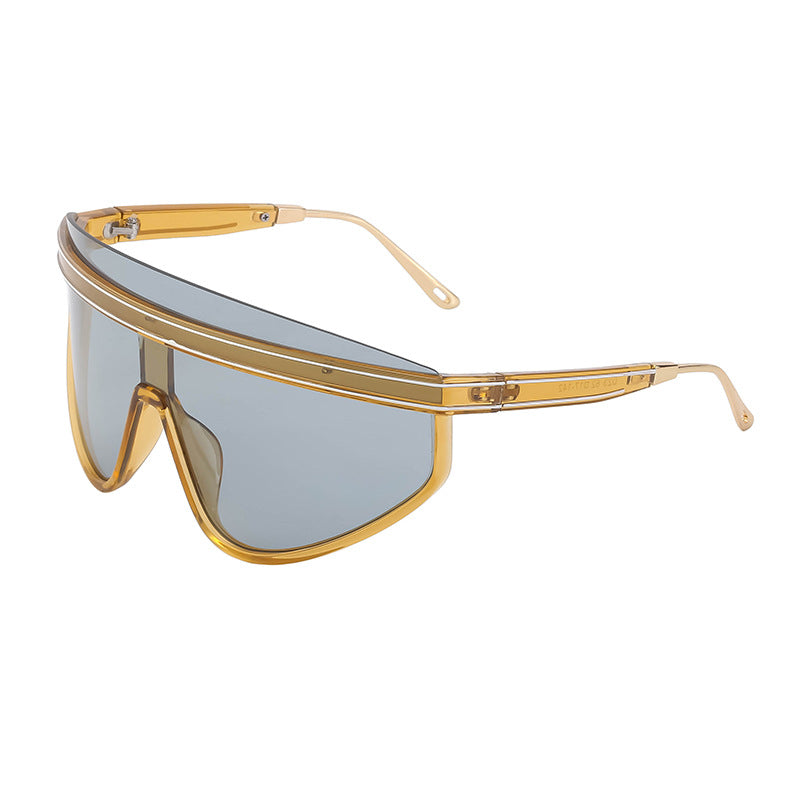 Custom Elegance Oversized Monolens Sunscreen Sunglasses