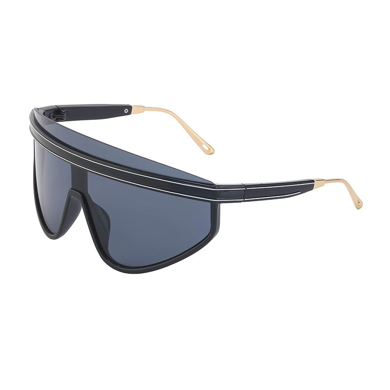 Custom Elegance Oversized Monolens Sunscreen Sunglasses