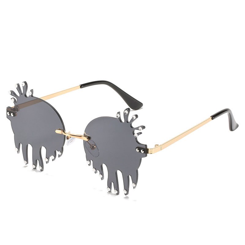 Retro Cloudscape Rimless Sunglasses