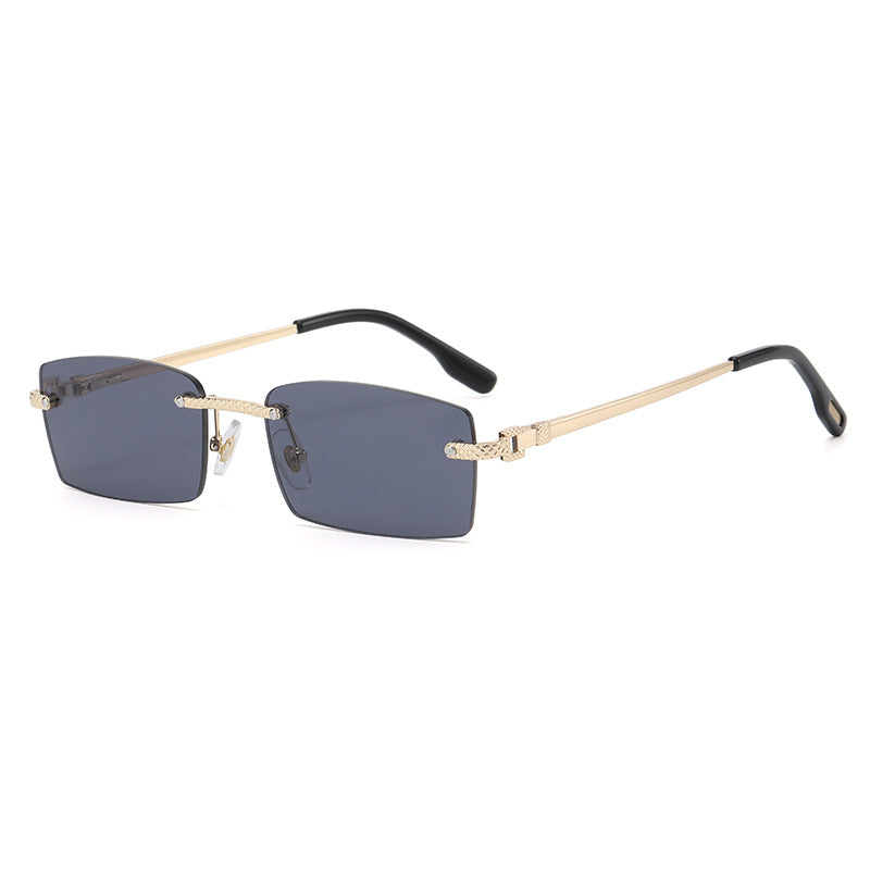 Visionary Oceanic Rimless Square Sunglasses