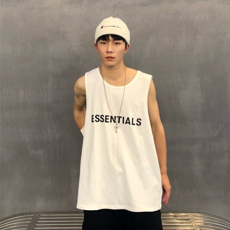 ESSENTIALS Urban Streetwear Cotton Tank Top