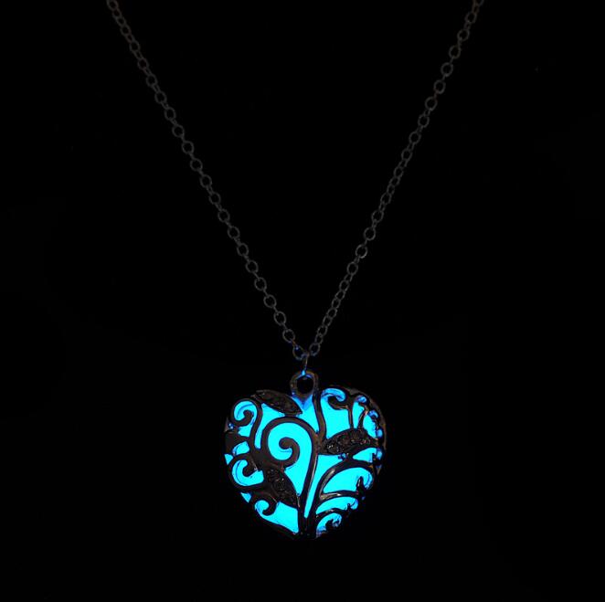 LumiLove Glow-in-the-Dark Heart Locket Necklace
