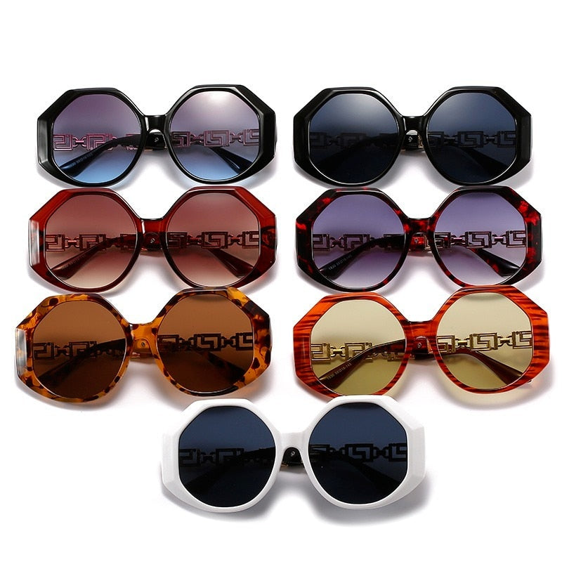 Vintage Vogue Polygonal Frame Sunglasses