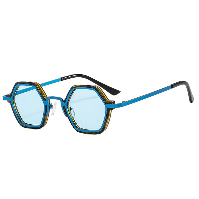 Edgy Beat Polygonal Hip-Hop Sunglasses