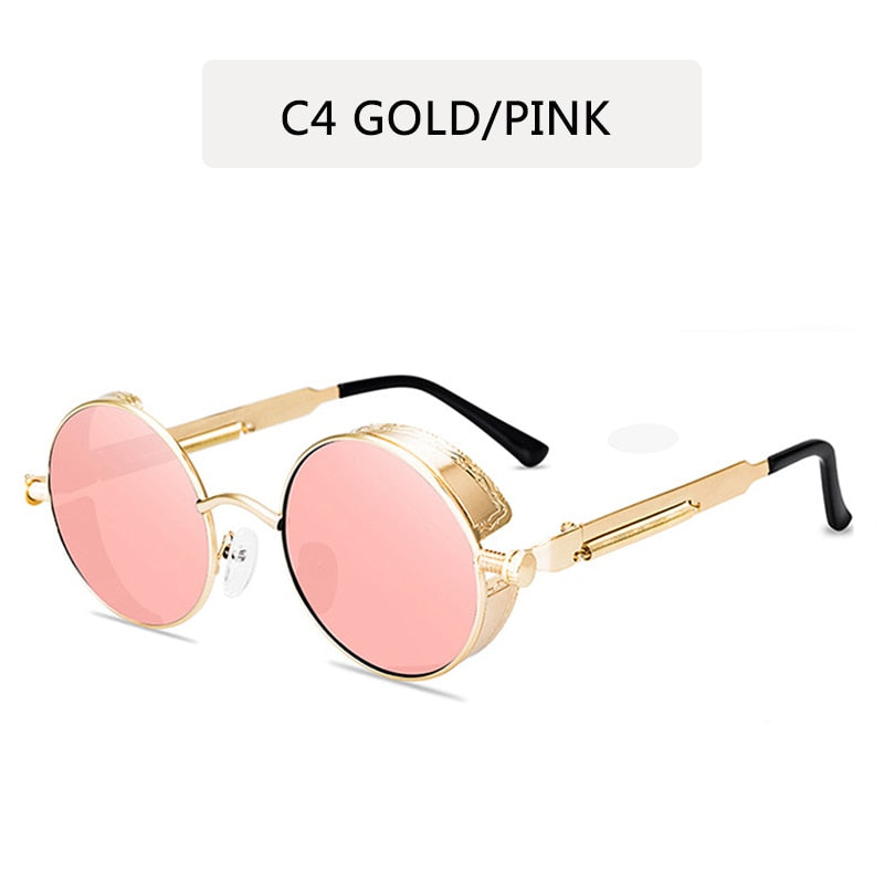 Iron Sight Steampunk Round Sunglasses