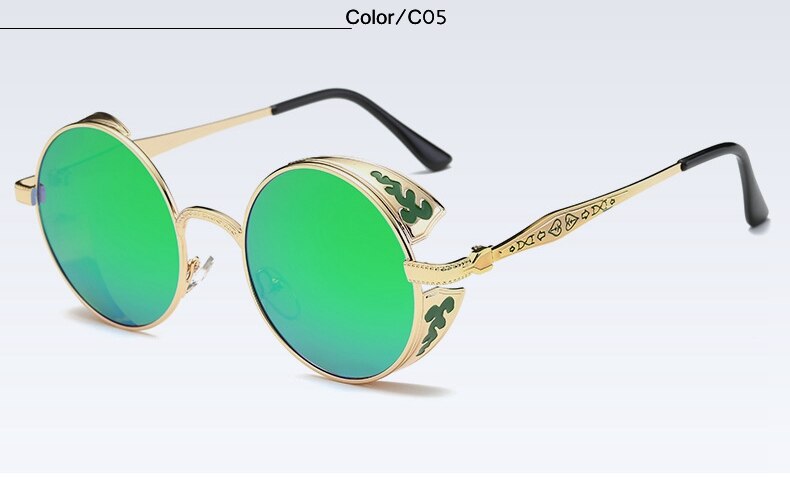 Retro Futuristic Polarized Steampunk Sunglasses