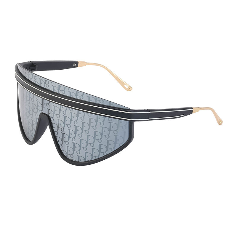 Custom Elegance Oversized Monolens Sunscreen Sunglasses
