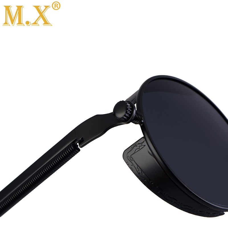 Alloy Elegance Round Steampunk UV400 Sunglasses