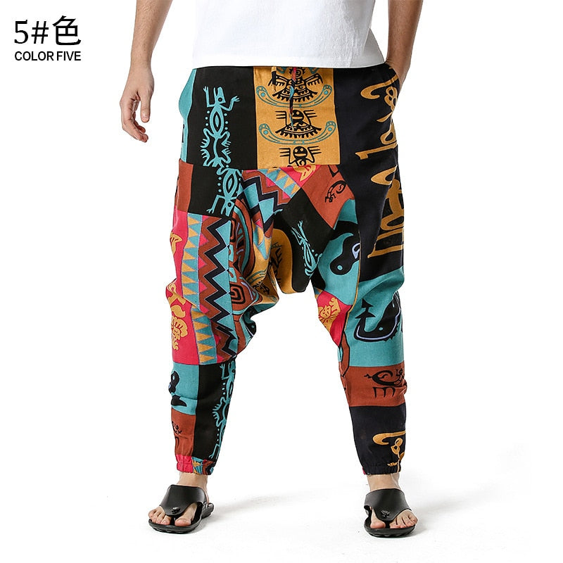 Men's Traditional Afro-Boho Harem Joggers
